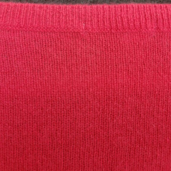 Nordstrom Halogen Size M 2-Ply 100% Cashmere Hot Pink Pullover Sweater - Picture 10 of 11
